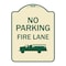 Signmission Designer Series-No Parking Fire Lane, Tan & Green Heavy-Gauge Aluminum, 24" x 18", TG-1824-9824 A-DES-TG-1824-9824 - alternate 1